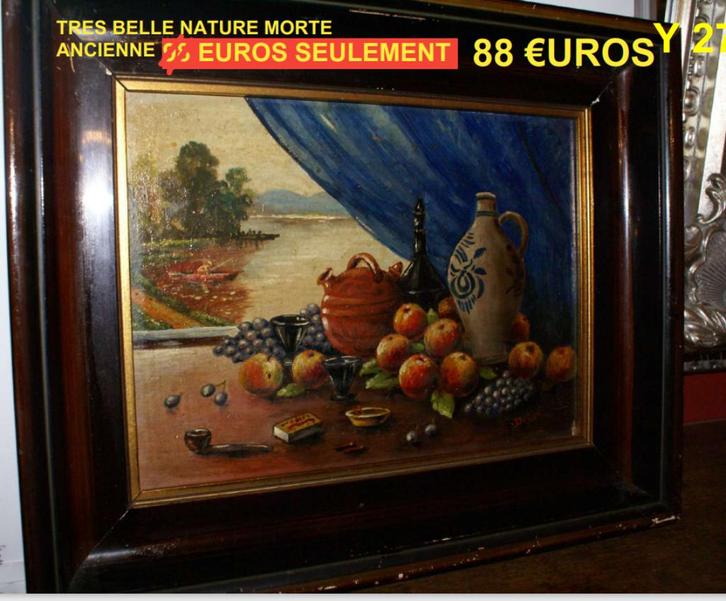 TRES BELLE PEINTURE 19ème. SACRIFIEE 49 €, Antiek en Kunst, Kunst | Schilderijen | Klassiek, Ophalen