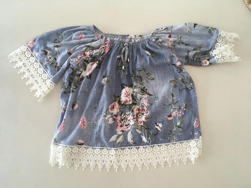 bloesje s/m, Kleding | Dames, Blouses en Tunieken, Zo goed als nieuw, Maat 36 (S), Blauw, Ophalen of Verzenden