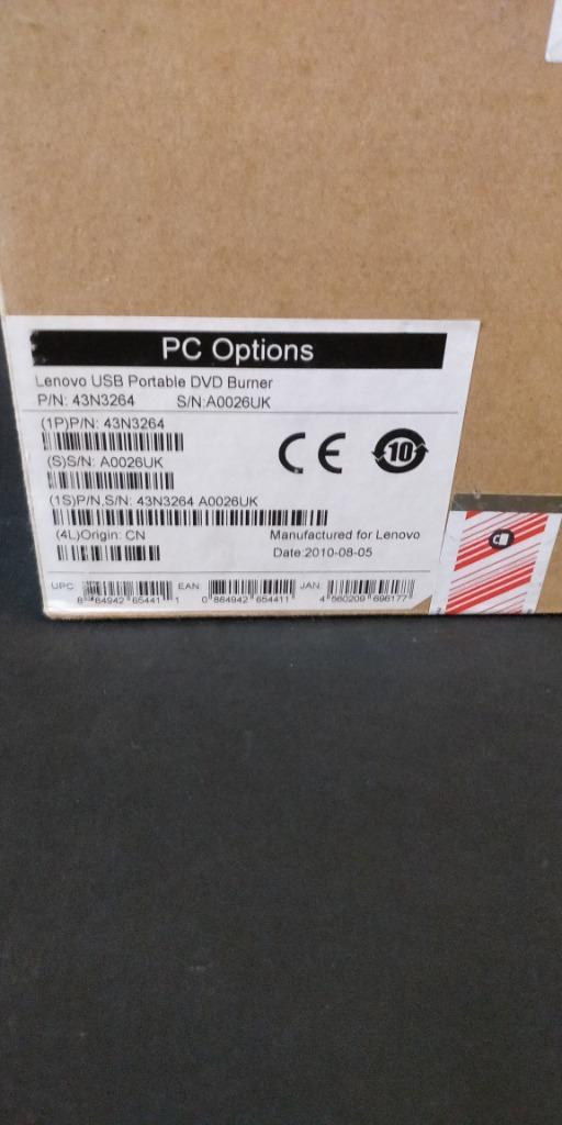 Lenovo Ext DVD burner, Elektronische apparatuur, Overige elektronische apparatuur, Nieuw, Ophalen of Verzenden