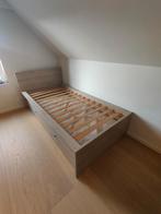 Bed 200x90, Huis en Inrichting, Slaapkamer | Bedden, Ophalen, 90 cm, Beige, Zo goed als nieuw