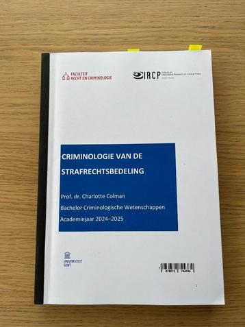 Criminologie van de strafrechtsbedeling beschikbaar voor biedingen