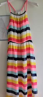 Jurk -roze, blauwe, gele strepen - H&M - maat 134-140=8-10 j, Gebruikt, Meisje, H&M, Ophalen of Verzenden