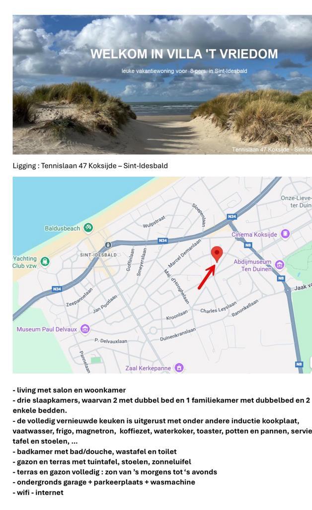 Maison de vacances Coxyde -  Sint-Idesbald, Vacances, Maisons de vacances | Belgique, Anvers et Flandres, Maison de campagne ou Villa