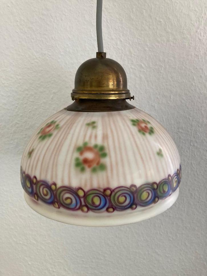 Lampenkap opaline, Huis en Inrichting, Lampen | Lampenkappen, Gebruikt, Minder dan 25 cm, Rond, Ophalen of Verzenden