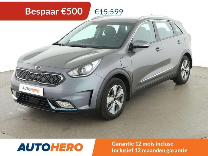 Kia Niro 1.6 Plug-in Hybrid Silber (bj 2017, automaat), Auto's, Kia, Te koop, Niro, ABS, Achteruitrijcamera, Adaptive Cruise Control