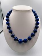 collier Lapis-lazuli naturel., Avec pierre précieuse, Bleu, Argent, Envoi