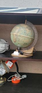 Selency lichtgevende vintage wereldbol, Ophalen, Verlicht, Gebruikt