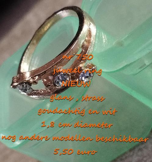 750. Juweel : ring , NIEUW , verzending inbegrepen, Handtassen en Accessoires, Ringen, Nieuw, Dame of Heer, 17 tot 18, Wit, Overige materialen