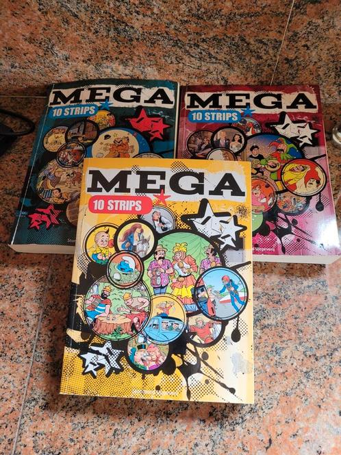 3x Mega 10 strips, 10 stripverhalen per boek, Boeken, Stripverhalen, Zo goed als nieuw, Meerdere stripboeken, Ophalen of Verzenden