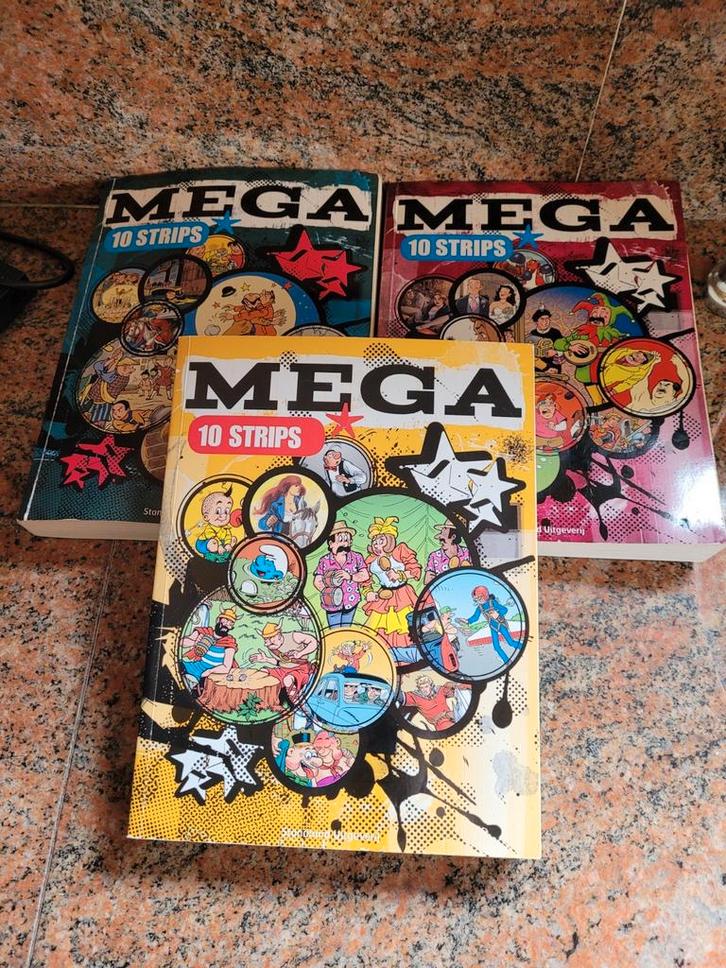 3x Mega 10 strips, 10 stripverhalen per boek, Boeken, Stripverhalen, Zo goed als nieuw, Meerdere stripboeken, Ophalen of Verzenden