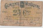 Gemeente Wenduyne 1915 25 cents 2 oorlog bons, Setje, Ophalen of Verzenden