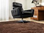 vintage zwarte fauteuil / lounge stoel  met stervoet, Huis en Inrichting, Ophalen of Verzenden, Bureaustoel