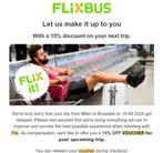 Coupon de réduction Flixbus de 15 %, Trois personnes ou plus, Bon de réduction, Autres types