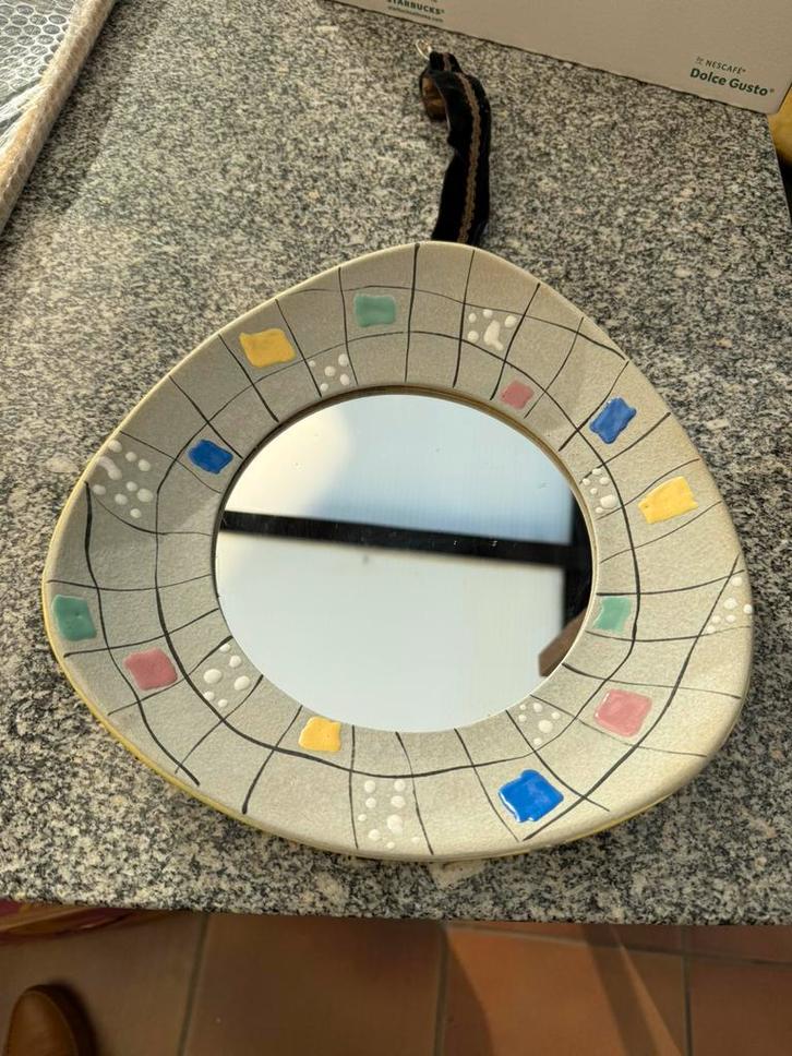 Vintage jaren 60 spiegel, Huis en Inrichting, Woonaccessoires | Spiegels, Zo goed als nieuw, Ophalen