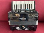 Kleine Roland FR-1X accordeon . 72 bas ., Muziek en Instrumenten, Accordeons, Gebruikt, 72-bas, Met riemen, Toetsaccordeon