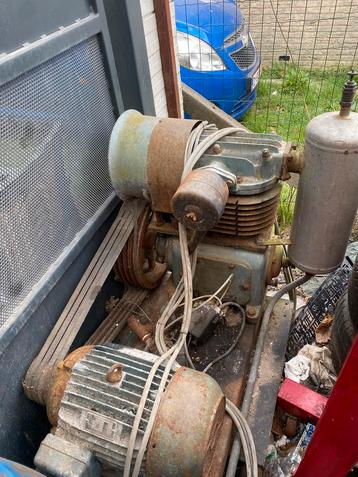 Industrieel lucht compressor, Ophalen, Gebruikt, Elektromotor