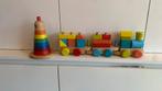 Train en bois + empileur de couleurs, Enfants & Bébés, Jouets | Jouets en bois, Comme neuf, Enlèvement ou Envoi