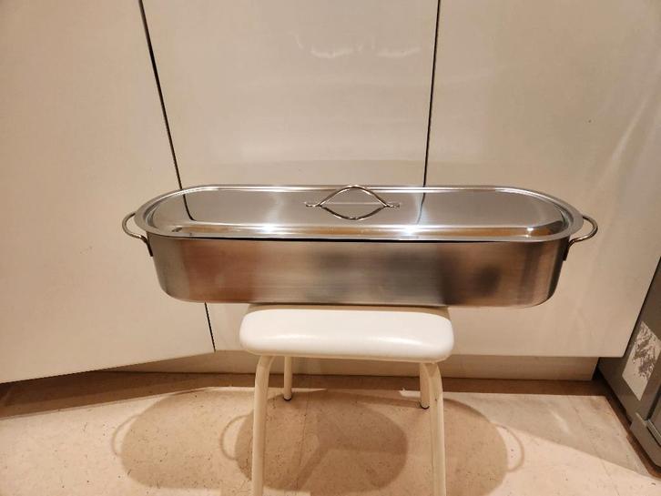 Poissonnière en acier inoxydable brillante NEUVE, Huis en Inrichting, Keuken | Potten en Pannen, Nieuw, Kookpan of Snelkookpan