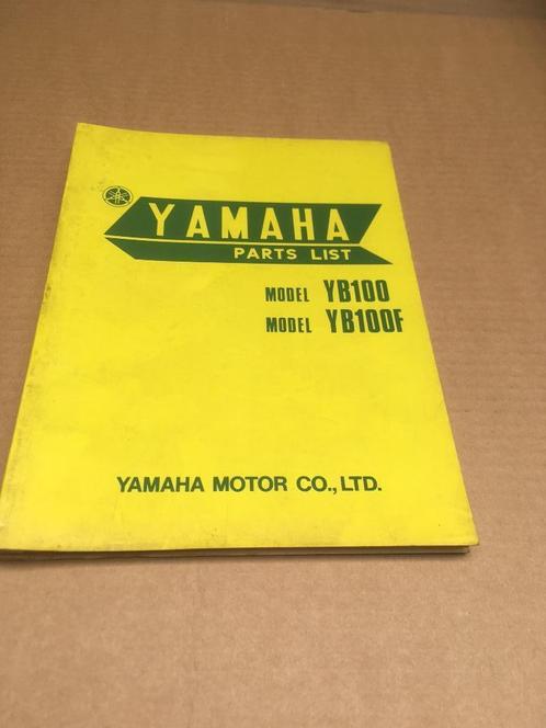 Liste des pièces Yamaha YB100, Motos, Modes d'emploi & Notices d'utilisation, Yamaha, Enlèvement ou Envoi