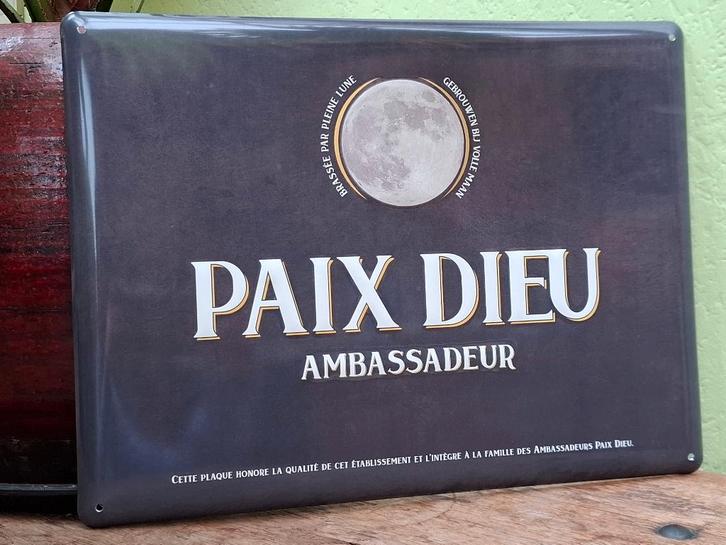 Reclamebord Paix Dieu bier (Ambassadeursbord), Verzamelen, Biermerken, Nieuw, Ophalen of Verzenden