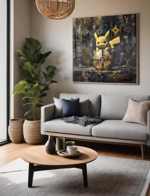 Uniek XXL Glasschilderij | Pikachu x Louis Vuitton - 6 sizes, Huis en Inrichting, Woonaccessoires | Schilderijen, Tekeningen en Foto's