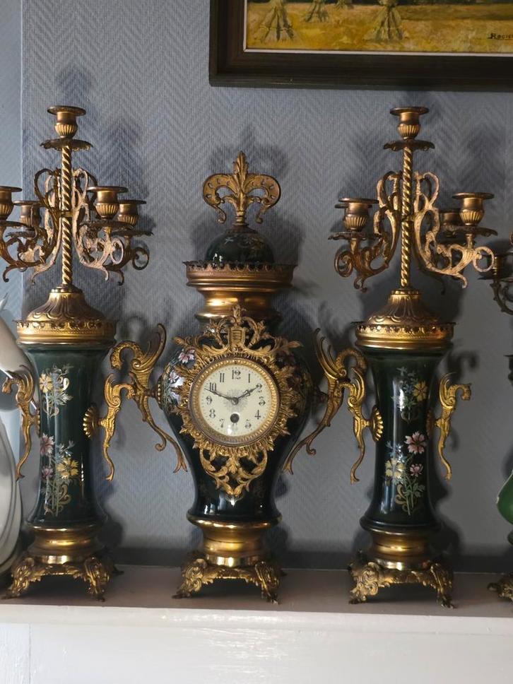 Schouwgarnituur, Antiquités & Art, Antiquités | Horloges, Enlèvement