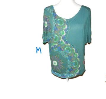 (95)- blouse femme t.38 verte - desigual - beschikbaar voor biedingen