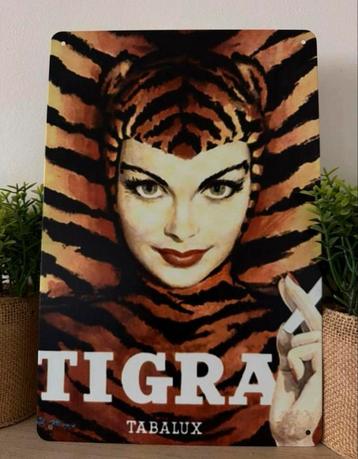 Metalen reclamebord Tigra beschikbaar voor biedingen