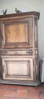 Massief eiken tv kast, Antiek en Kunst, Ophalen