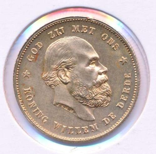 Nederland Gouden tientje 1879/1877 Overslag Willem 3, Postzegels en Munten, Edelmetalen en Baren, Goud, Ophalen of Verzenden