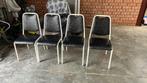 4 keuken stoelen, Maison & Meubles, Chaises, Comme neuf, Synthétique, Quatre, Noir