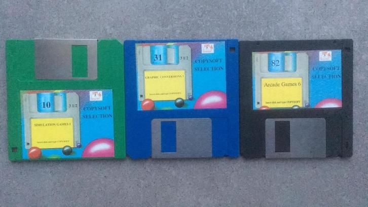 CopySoft diskettes met games, Informatique & Logiciels, Ordinateurs Vintage, Enlèvement ou Envoi