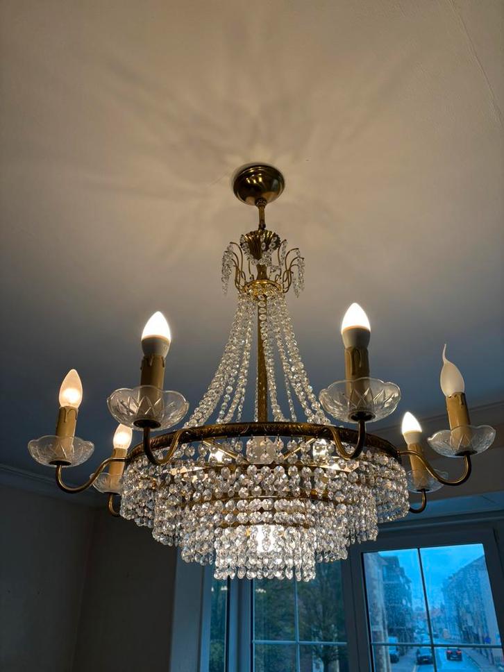 Vintage luchter, Huis en Inrichting, Lampen | Kroonluchters, Zo goed als nieuw, Ophalen
