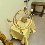 Goudkleurige plafondlamp met 5 spots, Enlèvement, Utilisé, Métal