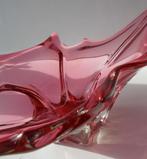 Vintage glazen roze /  murano kom / decoratie, Ophalen of Verzenden