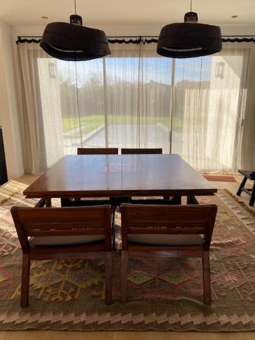 Bali eetset, Huis en Inrichting, Complete eetkamers, Zo goed als nieuw, 4 tot 6 stoelen, Ophalen