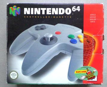 Originele Controller Grijs voor de Nintendo 64 in doos  disponible aux enchères