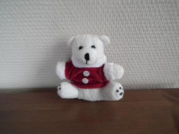 Witte en rode knuffelbeer (kerstdecoratie om op te hangen) beschikbaar voor biedingen
