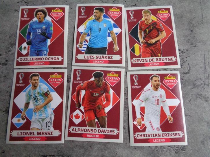 PANINI VOETBAL 6 STICKERS   WORLD CUP 2022 QATAR BORDEAUX, Hobby en Vrije tijd, Stickers en Plaatjes, Ophalen of Verzenden