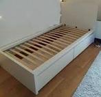 Lit MALM 90x200 cm - Blanc, Maison & Meubles, Chambre à coucher | Lits, 90 cm, Une personne, Enlèvement, Utilisé
