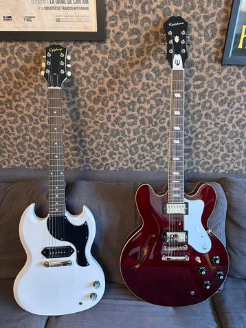Epiphone Noel Gallager Riviera / Yungblud SG Junior, Enlèvement ou Envoi, Epiphone