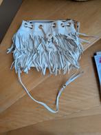 Sac bandoulière à frange blanc utilisé  25 de long et 20cm d, Enlèvement ou Envoi, Utilisé, Blanc