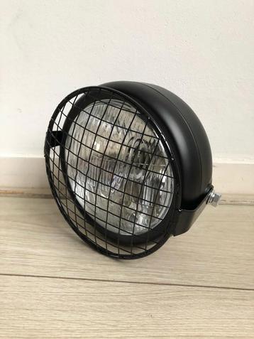 Koplamp zwart caferacer bobber scrambler + rooster beschikbaar voor biedingen