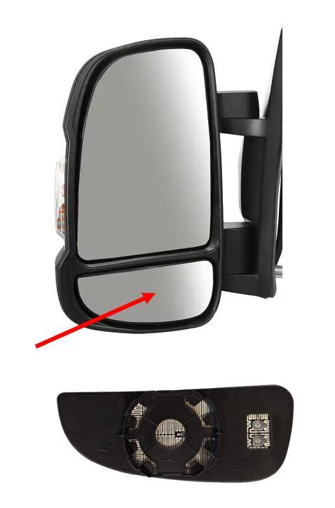 Spiegelglas Verwarmt Fiat ducato onderzijde rechts of links, Caravans en Kamperen, Mobilhome-accessoires