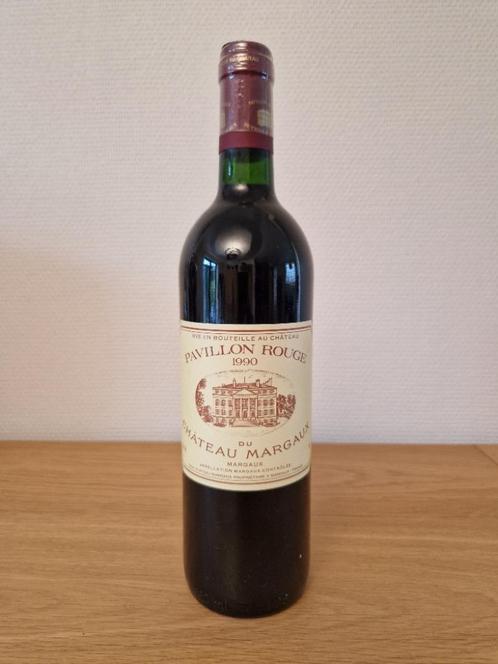 PAVILLON ROUGE DU CHATEAU MARGAUX - 1990 - Margaux (75 cl), Verzamelen, Wijnen, Nieuw, Rode wijn, Frankrijk, Vol, Ophalen of Verzenden