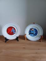 2 sierborden Porcelain Kuifje Tin-Tin Hergé zie beschrijving, Ophalen, Kuifje, Zo goed als nieuw