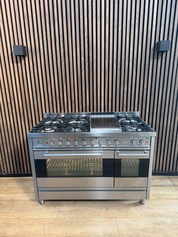 Prachtige Rvs Boretti Fornuis 7-pits 120cm (Gratis bezorgen) beschikbaar voor biedingen