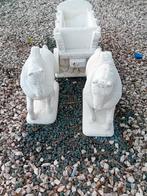 2 boerenpaarden met kar  vol beton, Comme neuf, Enlèvement, Béton