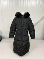 Manteau long matelassé capuche fausse fourrure M + L femme, Noir, Taille 42/44 (L), Enlèvement ou Envoi, Neuf