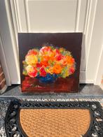 Peinture sur toile bouquet de fleurs, Antiquités & Art, Enlèvement ou Envoi